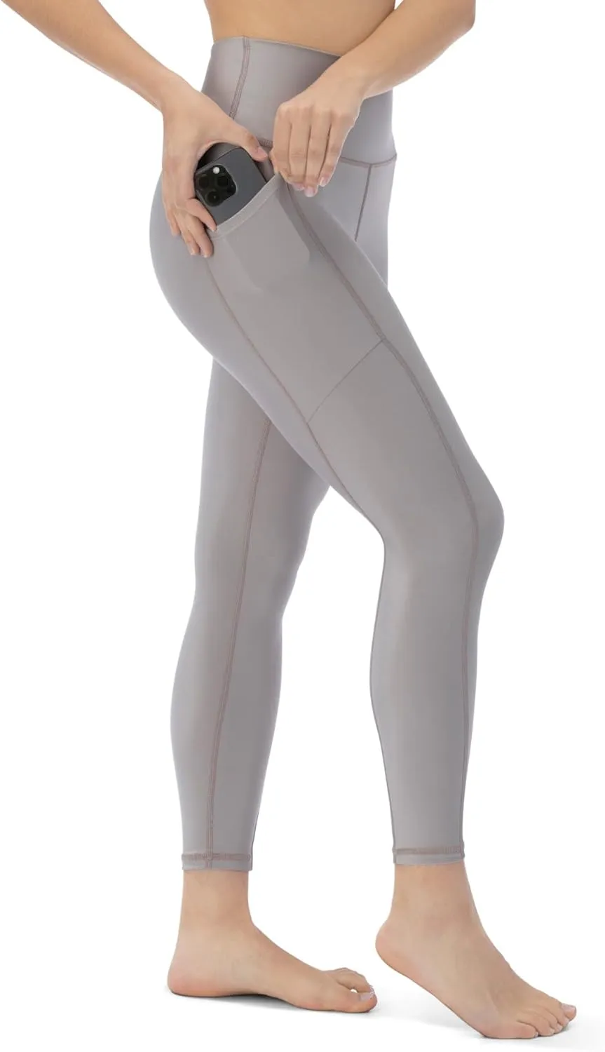 KADI Women's High Waisted Yoga Pants - 7/8 Length Leggings with Side Pockets