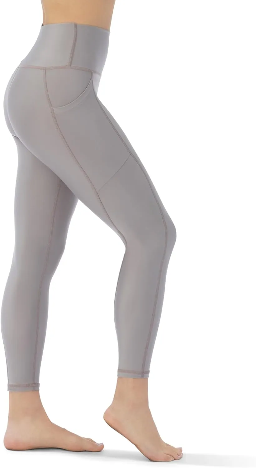KADI Women's High Waisted Yoga Pants - 7/8 Length Leggings with Side Pockets