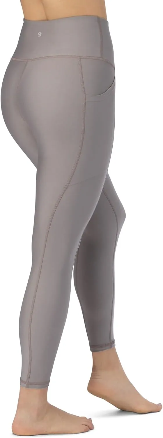 KADI Women's High Waisted Yoga Pants - 7/8 Length Leggings with Side Pockets