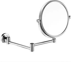 KHXQPLX Wall-Mounte Makeup Mirror Wall-Mounte 8-inch Vanity Mirror Retractable Foling Bathroom 5X Magnifying Mirror Grooming