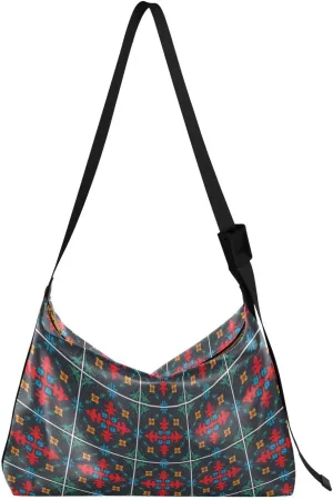 Kigai Dark Red Talavera Ceramic Crossbody Bag Hobo Handbag Purse Fashion PU Leather Shoulder Bags for Women