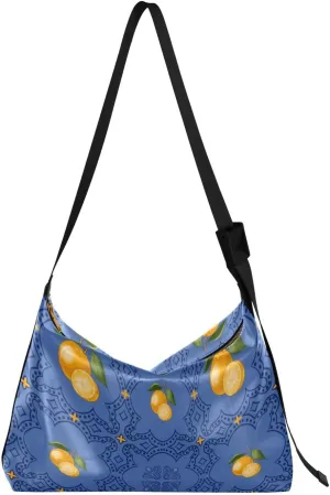 Kigai Orange Fruit Talavera Ceramic Crossbody Bag Hobo Handbag Purse Fashion PU Leather Shoulder Bags for Women