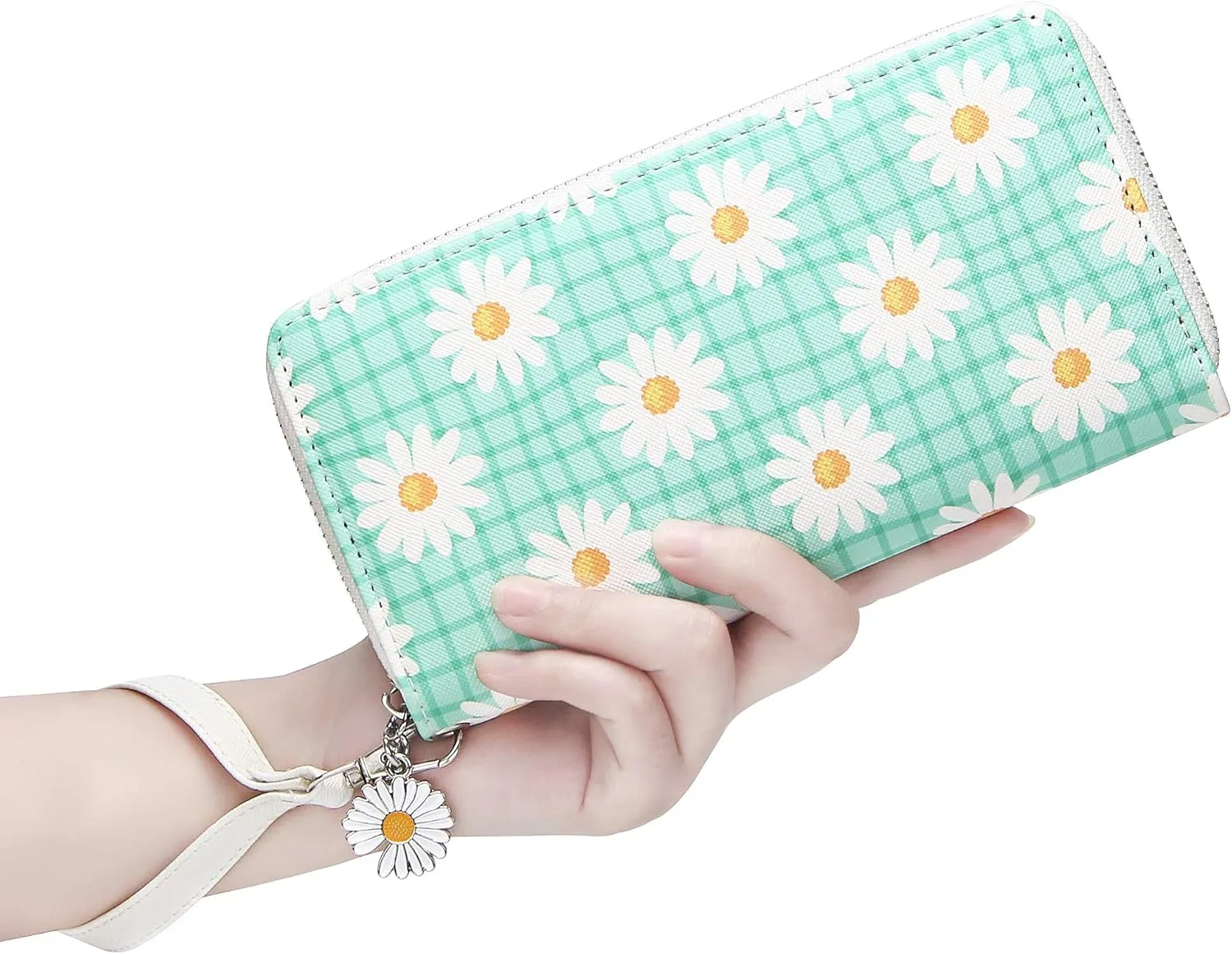KUKOO Women’s Printed Zip Around Wallet Phone Clutch Purse Card Holder Organizer