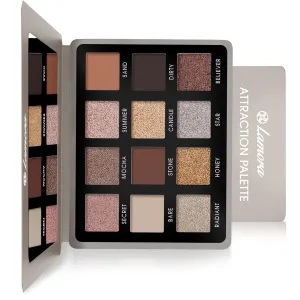 Lamora Nude Neutral Eyeshadow Palette - 12 Natural Highly Pigmented Shimmer & Matte Shades - Travel Size Makeup Palette with Mirror