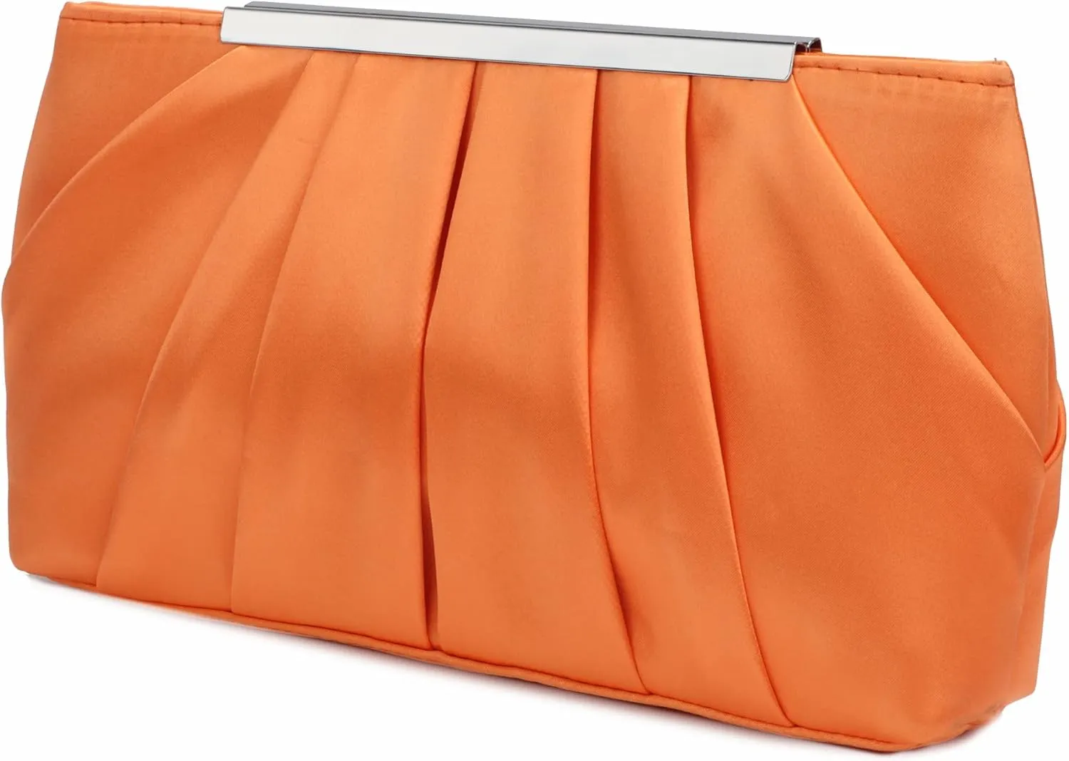 Lanpet Women's Satin Evening Clutch Bag Elegant Pleated Formal Handbag Simple Classic Purse for Women