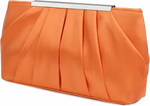 Lanpet Women's Satin Evening Clutch Bag Elegant Pleated Formal Handbag Simple Classic Purse for Women