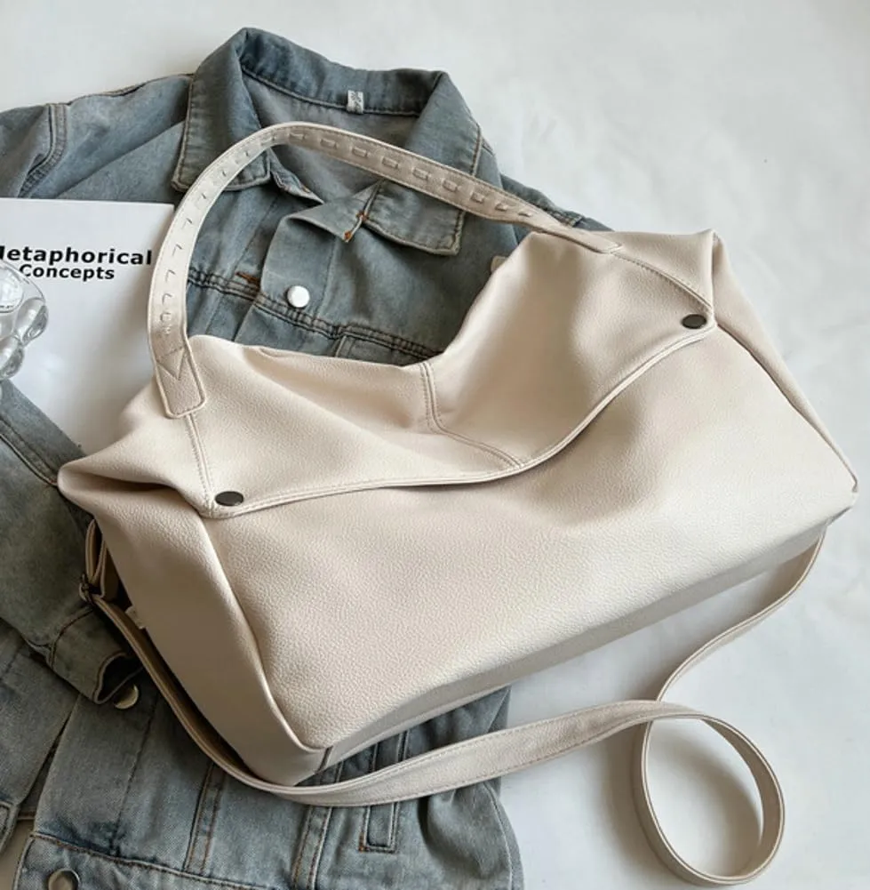 Large Tote Bag Women PU Leather Shoulder Bags Trendy Hobo Purses and Handbags with Adjustable Shoulder Strap 2025