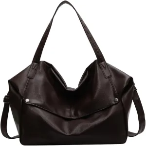 Large Tote Bag Women PU Leather Shoulder Bags Trendy Hobo Purses and Handbags with Adjustable Shoulder Strap 2025