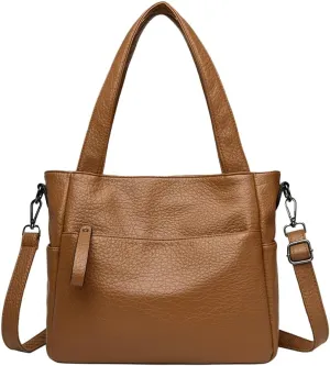 Large Tote Bag Women PU Leather Shoulder Crossbody Bags Satchel Purses Work Travel Handbags with Multi Pockets 2025
