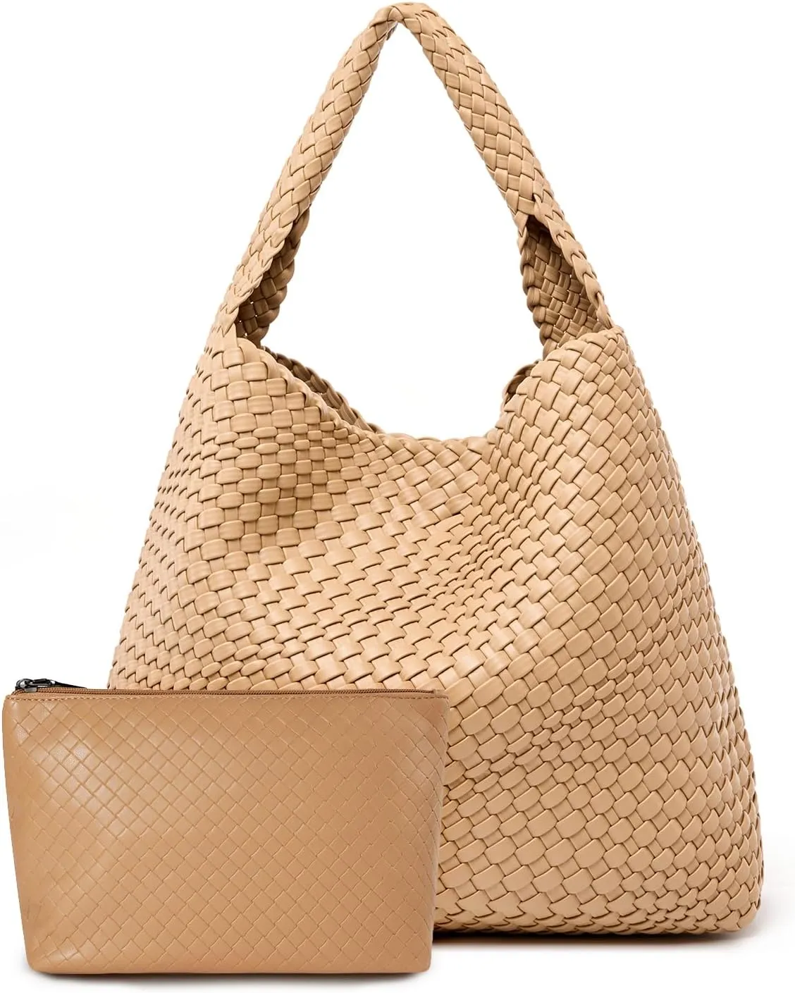 Large Woven Tote Bag for Women Weave Purse Woven Leather Handbag