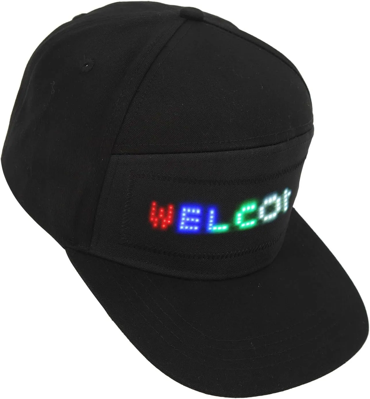 LED Hat, Intelligent Cap LED Programmable Colored Elegant for Open Air Concert