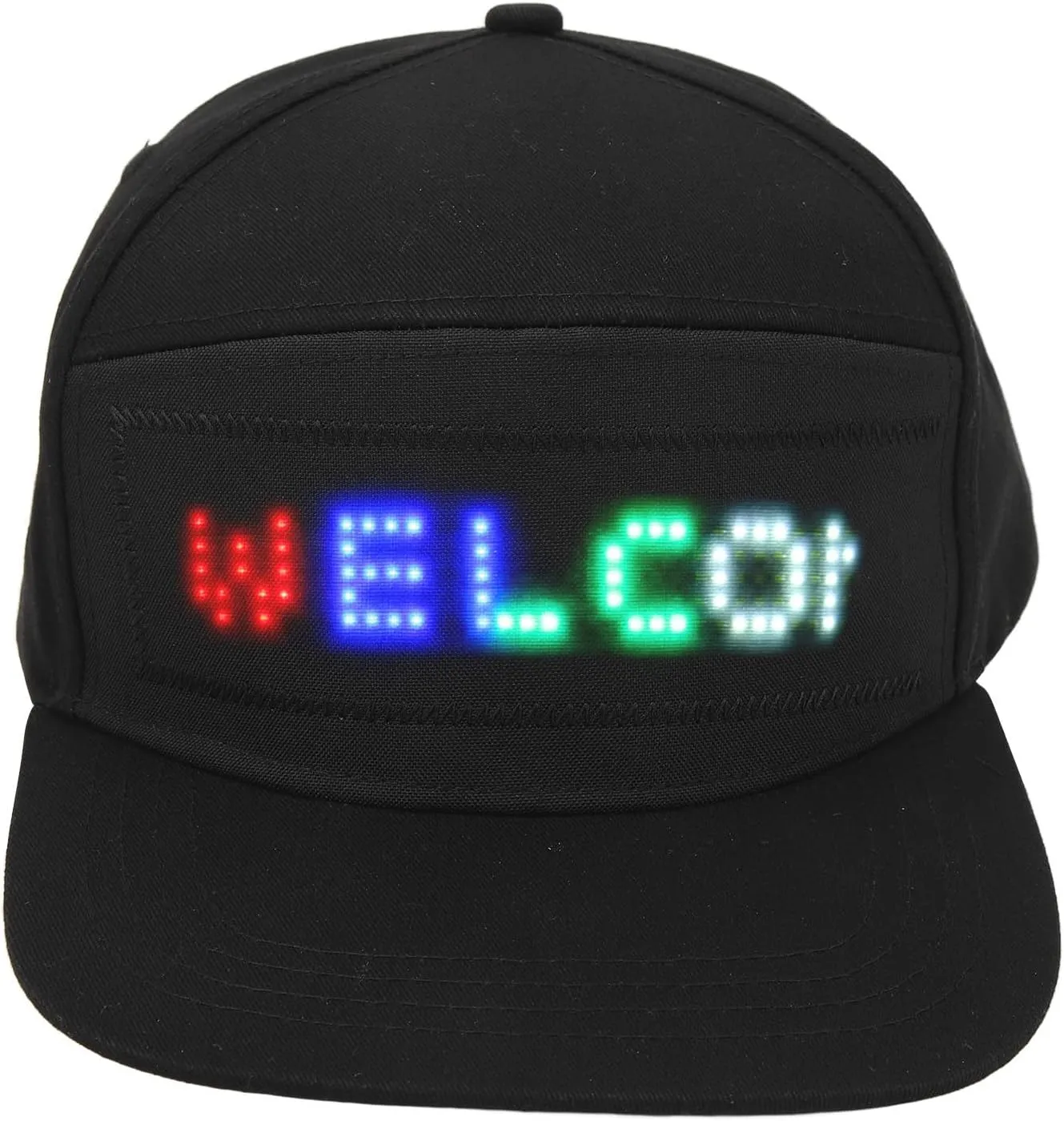 LED Hat, Intelligent Cap LED Programmable Colored Elegant for Open Air Concert