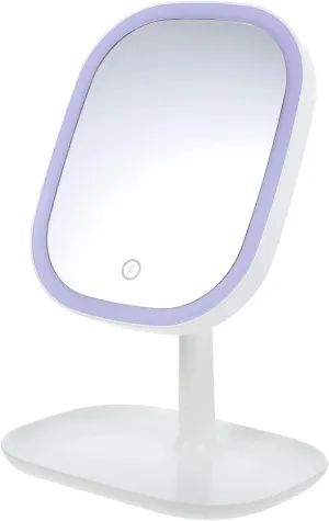 Led Makeup Mirror 3 Colors Light Touch Control Compact Desktop Mirror for Women Bedroom Bathroom