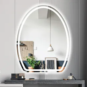 LED Makeup Mirror With 3 Color Modes, Hollywood Wall-Mounted Bathroom Mirror, Bathroom Mirror With Lights, Stepless Dimmable Lighted Mirror, Wall Mounted, Waterproof, Dimmable, Smart Touch Control(40x
