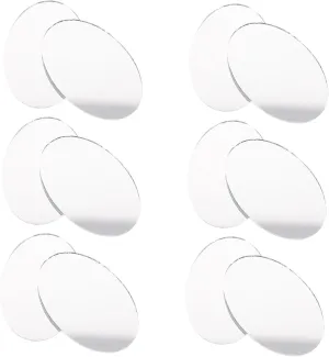 LIFKOME 20 Pcs Small Oval DIY Alloy Mirror Lens for Makeup Crafts Unfinished Cosmetic Mirrors for Art Projects Portable and Durable for Handbag Storage and Elegant Present
