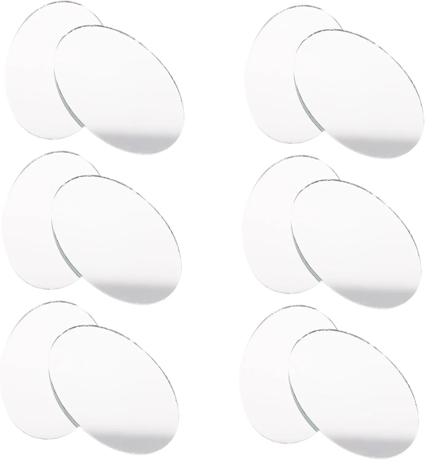 LIFKOME 20 Pcs Small Oval DIY Alloy Mirror Lens for Makeup Crafts Unfinished Cosmetic Mirrors for Art Projects Portable and Durable for Handbag Storage and Elegant Present