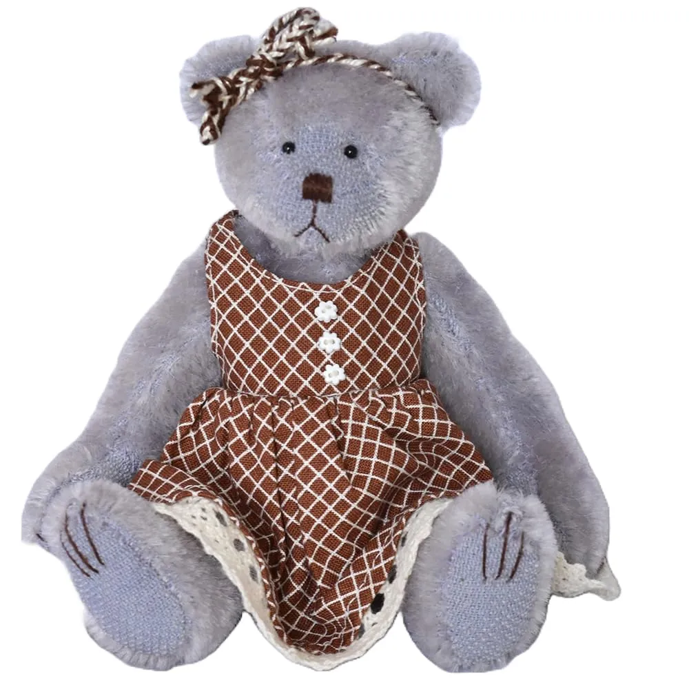 Lila - Teddy Bear Purple Miniature Mohair Artist OOAK Collectable 5 1/2 inches