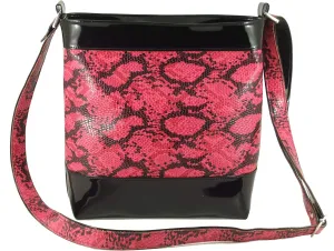 LONI Womens Cross-body Shoulder Bag Faux Snakeskin