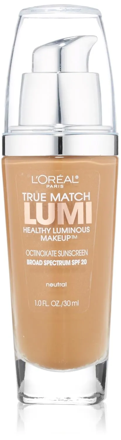 L'Oréal Paris True Match Lumi Healthy Luminous Makeup, N7-8 Classic Tan/Cappuccino, 1 fl. oz.