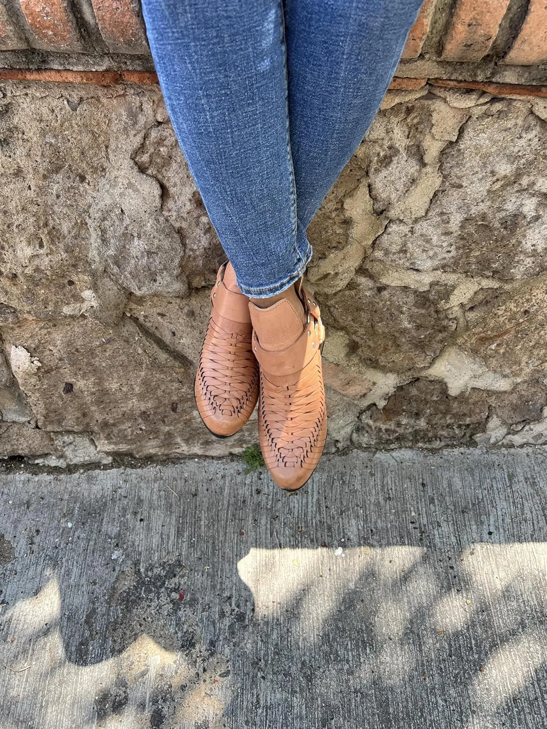 Macarena Collection Women's Handcrafted Leather Ankle Boots - Genuine Leather - Made in Mexico - Available in Black and Tan Model 6230