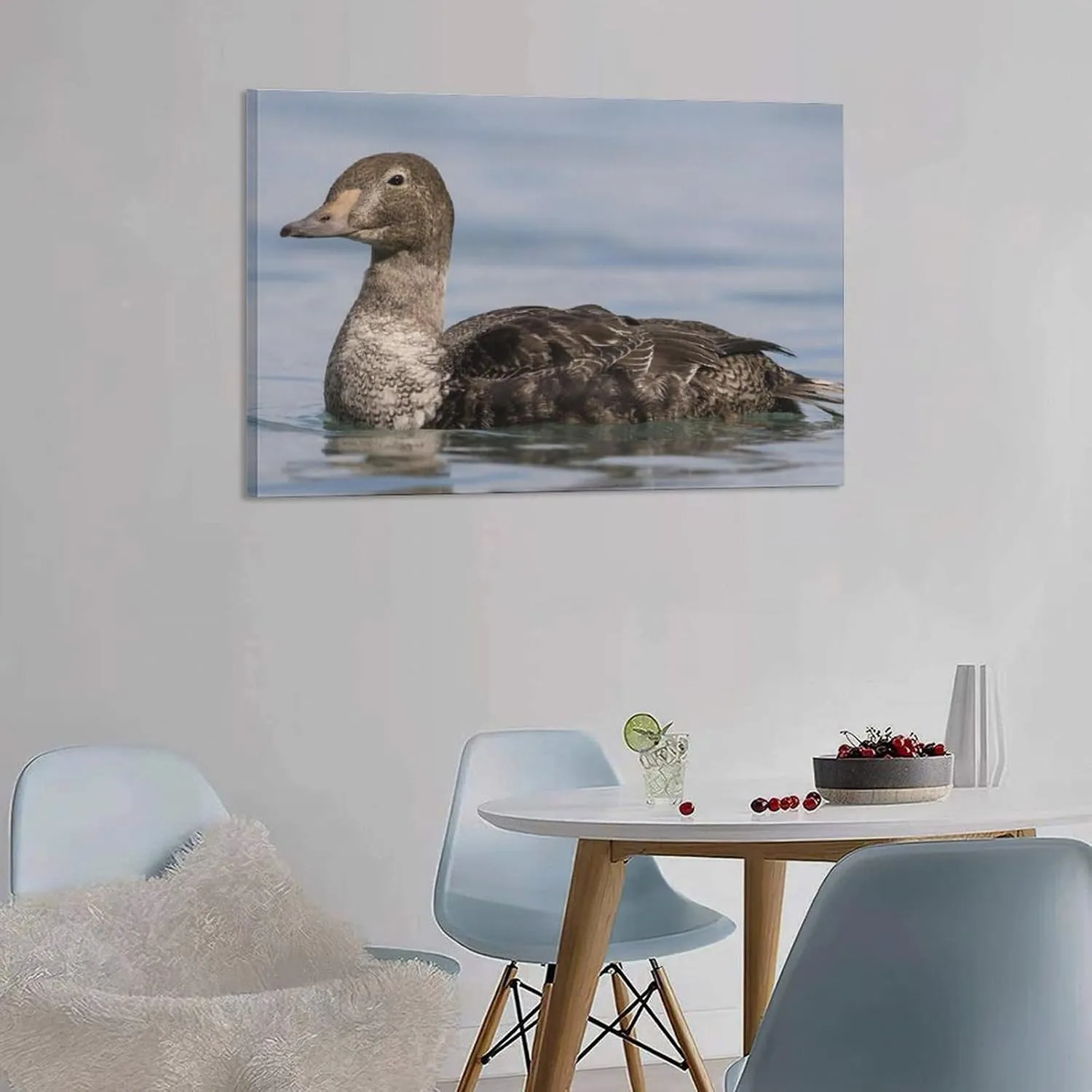 MACGRIP King Eider Bird Brown Female Sea Duck Room Aesthetics Posters Canvas Posters Bedroom Decoration Sports Office Decoration Gifts Wall Art Decoration Printing Posters 12x18inch(30x45cm)
