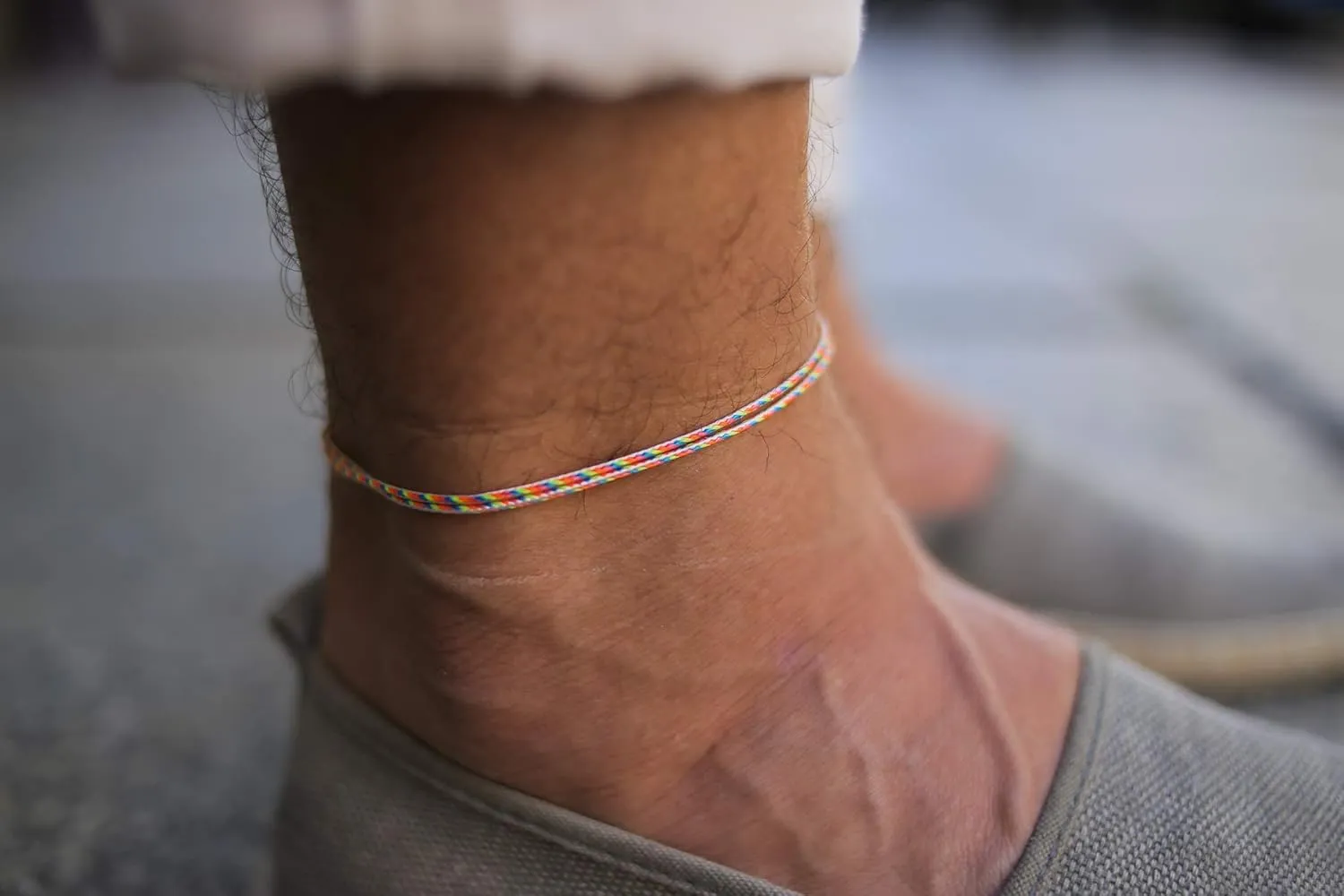 Made by Nami Surfer Anklet with Snap Hook Clasp Waterproof & Adjustable Thin String Ankle Bracelets for Women and Men Handmade Jewelry for Beach and Music Festival Accessories (Retro Gold)