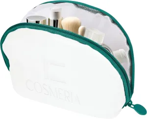 Makeup Bag Organizer & Travel Cosmetic Bag - Toiletry Bag for Women Fits Carry-On and Suitcase - Make Up Faux Patent Leather Pouch with Durable Green Zipper, Medium
