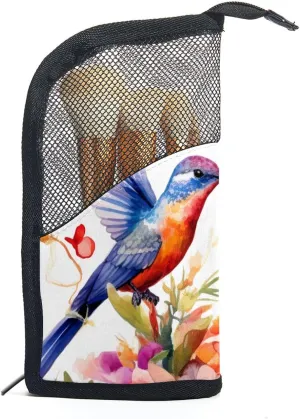 Makeup Bag Small,Makeup Travel Bag,Flowers and Birds Flower Bush,Makeup Organizer Bag