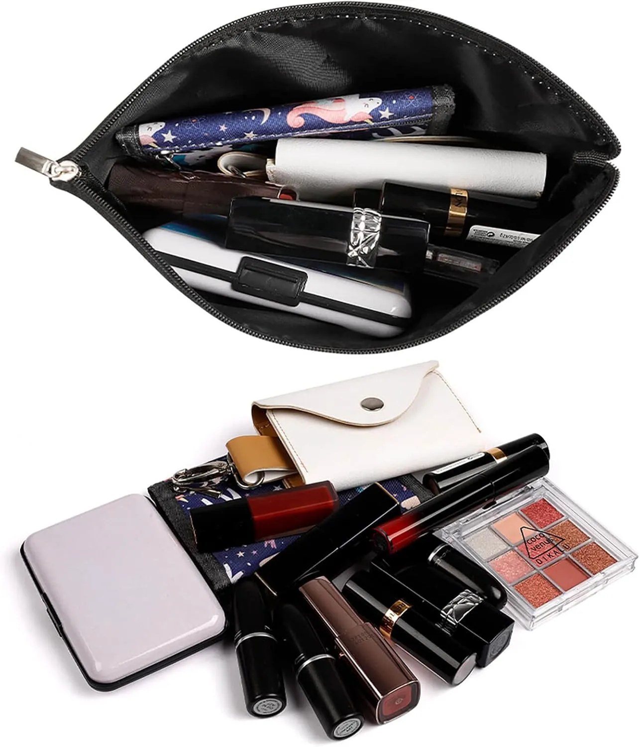 Makeup Bag Travel Cosmetic Bag Portable Boat And Waterfall Toiletry Bag Large Capacity Zipper Pouch Makeup Organizer Case Waterproof Toiletry Pouch for Women Men
