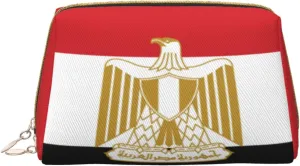 Makeup Bag Women Toiletrie Showe Brush Skin Care Travel Organizer Purse Me Large Makeup Purse Accessories, Tote Egyptian flag