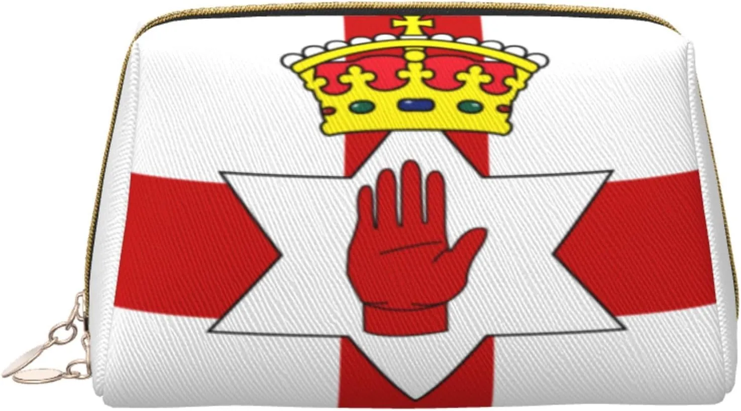 Makeup Bag Women Toiletrie Showe Brush Skin Care Travel Organizer Purse Me Large Makeup Purse Accessories, Tote Flag of Northern Ireland