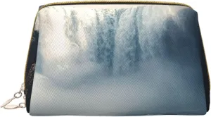 Makeup Bag Women Toiletrie Showe Brush Skin Care Travel Organizer Purse Me Large Makeup Purse Accessories, Tote Waterfalls and heavy fog