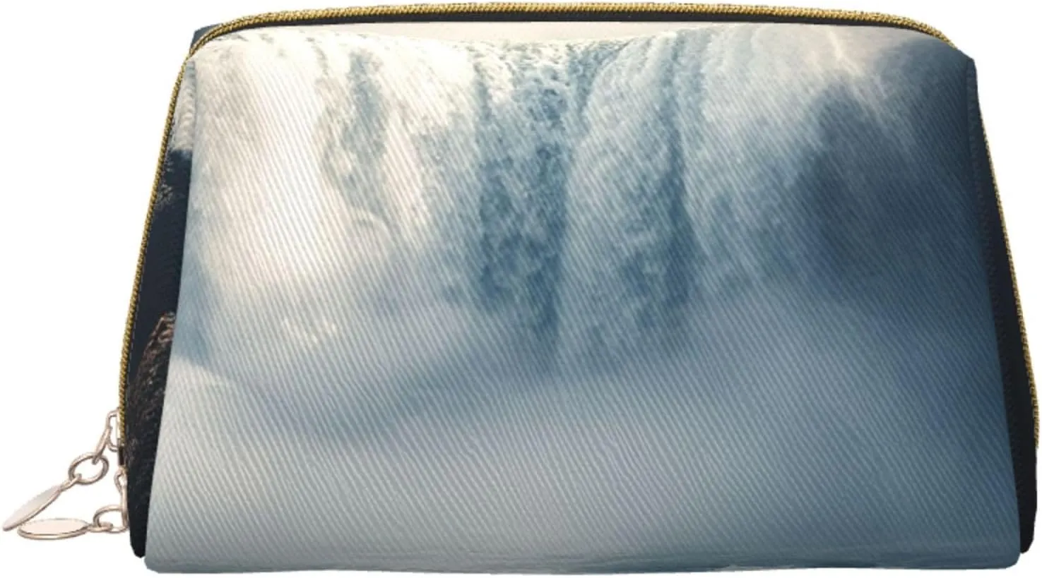 Makeup Bag Women Toiletrie Showe Brush Skin Care Travel Organizer Purse Me Large Makeup Purse Accessories, Tote Waterfalls and heavy fog