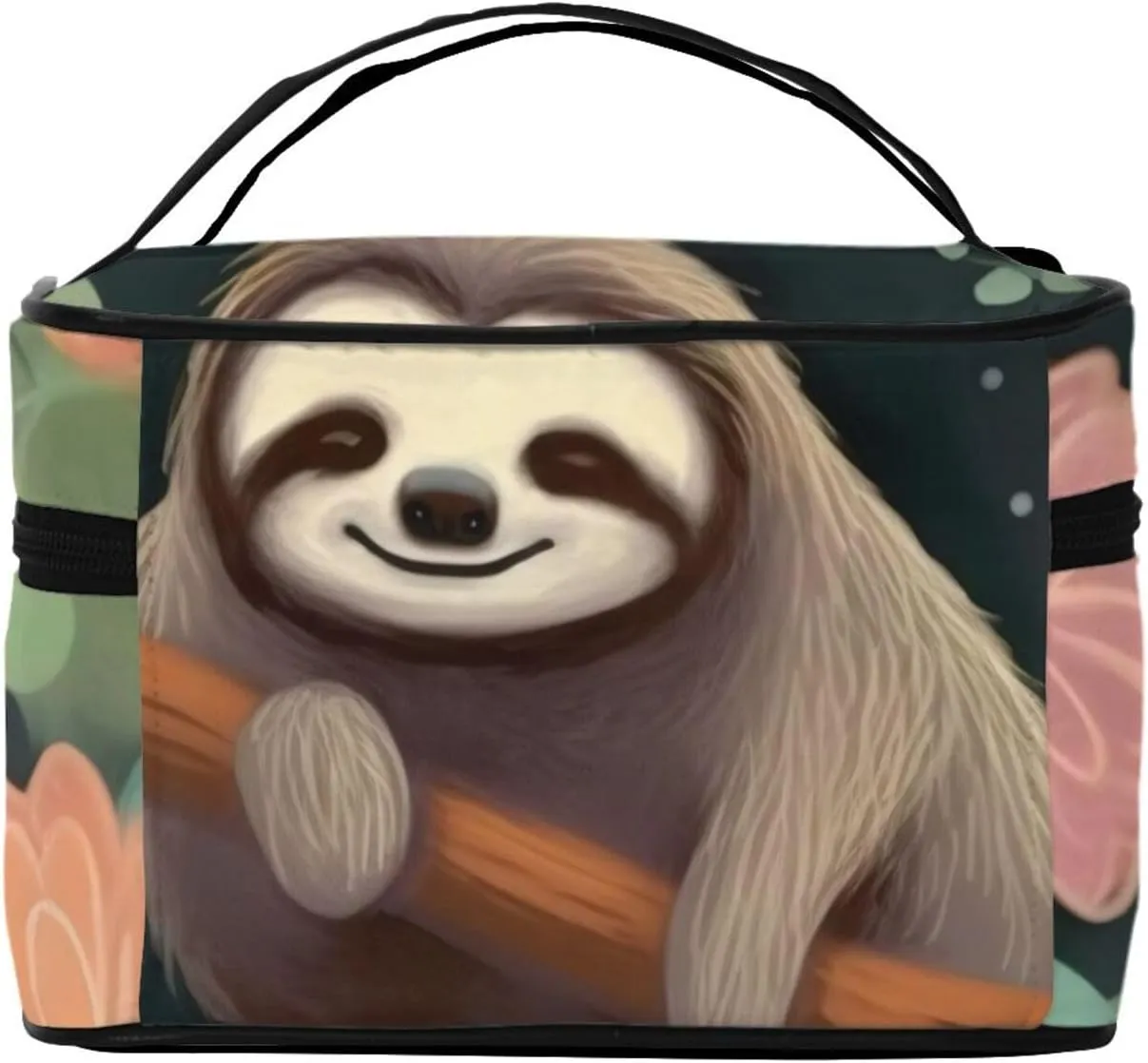 Makeup Bags Portable Travel Cosmetic Bag For Women, Zipper Makeup Organizer,Cute Follow Your Dreams Sloth Cosmetic Bag