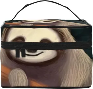 Makeup Bags Portable Travel Cosmetic Bag For Women, Zipper Makeup Organizer,Cute Follow Your Dreams Sloth Cosmetic Bag