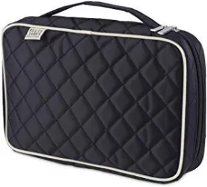 Makeup Brush Bag Case Organizer in Black – Professional Designer Make Up Travel Handbag for Make Up Brushes – Stylish & Compact Carrying Holder Storage Handbag Pouch