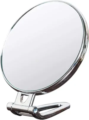 Makeup Mirror Hand Mirror Makeup Mirror Portable Folding Mirror Handheld Compact Mirror Double-Sided Hair Dressing Salon Mirror Portable Small Mirror