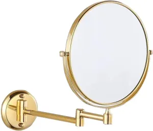 Makeup Mirror Makeup Mirror, Vanity Mirrors, European 8 Inch Round Bottom Titanium Gold