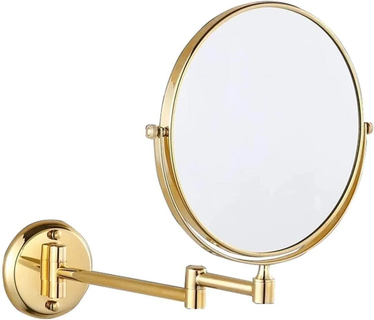 Makeup Mirror Makeup Mirror, Vanity Mirrors, European 8 Inch Round Bottom Titanium Gold