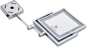 Makeup Mirror, Swivel Folding Bathroom Mirror Double Sided 3X Magnification Extendable Square Shaving Mirror