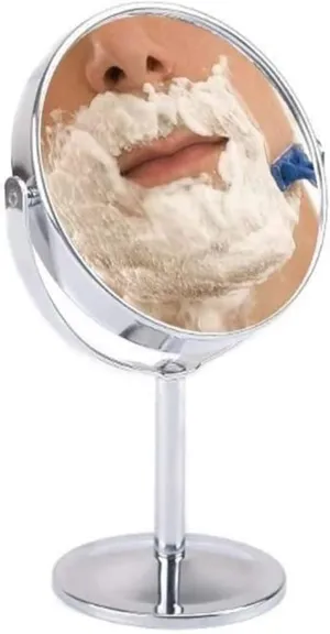 Makeup Mirror Vanity Mirrors for Makeup and Shaving Silver Double Sided Zoom 1x and 2X Magnification 360 Rotating