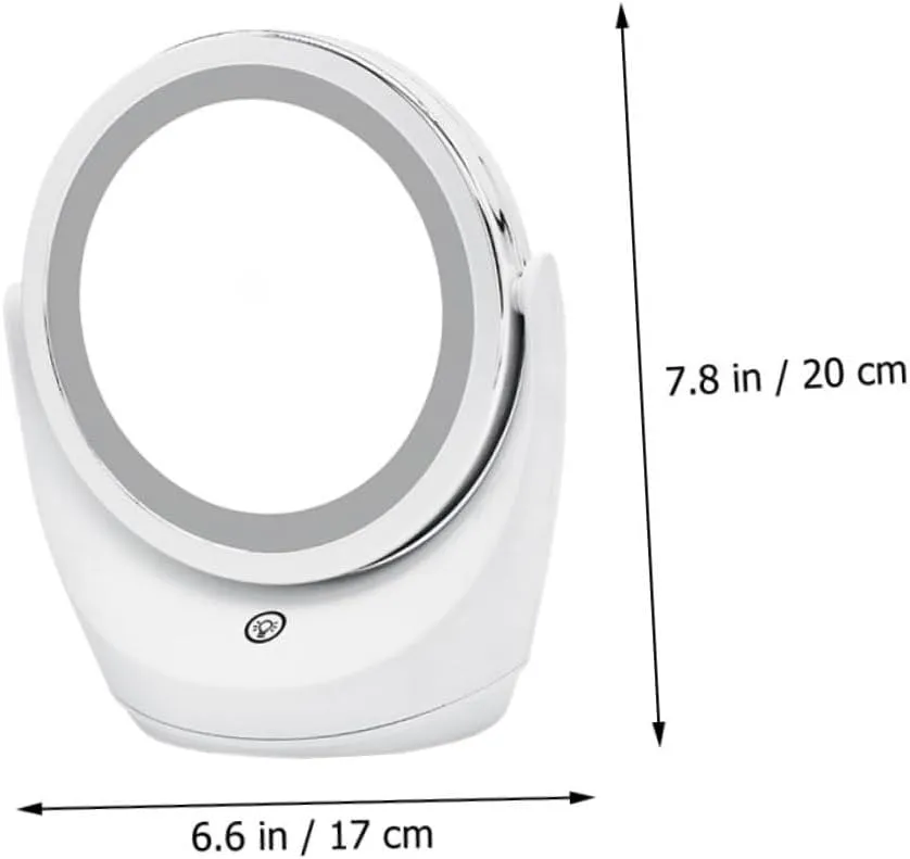 Makeup Mirror with 360 Swivel Dimmable Magnified Travel Size Vanity Mirror