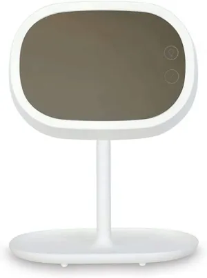 Makeup Vanity Mirror with LED Lights, Dimmable Cosmetic Mirror with Touch Control 360°Rotation Light up Mirror Cord or Cordless(White)