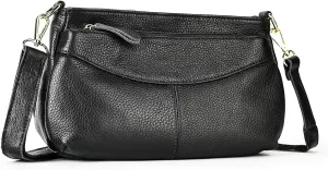 MASIWEI Genuine Leather Purses for Women Crossbody Bag Small Casual Sling Shoulder Handbags with Leather Straps