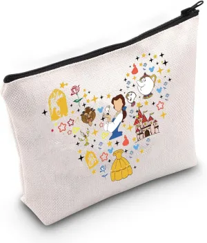 MEIKIUP Beauty Movie Makeup Bag Beauty Princess Story Inspired Gift Fairy Tales Cosmetic Bag Princess Gift for Women (BeautyB Bag1)