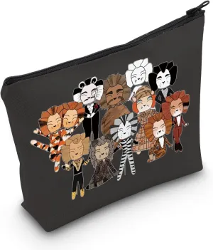 MEIKIUP Cat Makeup Zipper Pouch Bag Musical Theatre Cosmetic Bag Musical Theatre Fans Gift for Women (Cats bag)