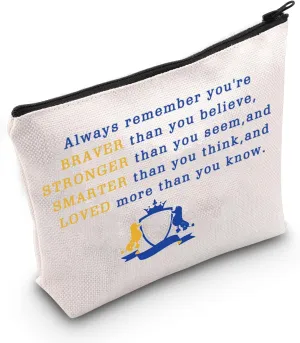MEIKIUP Sorority Makeup Bag Sorority Paraphernalia Gift You are Braver Than You Believe Makeup Bag (Always Bag)