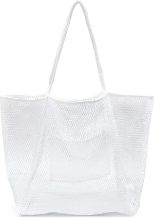Mesh Beach Tote Womens Shoulder Handbag,Elegant Beach Tote Bag,Stylish and Lightweight Summer Essential