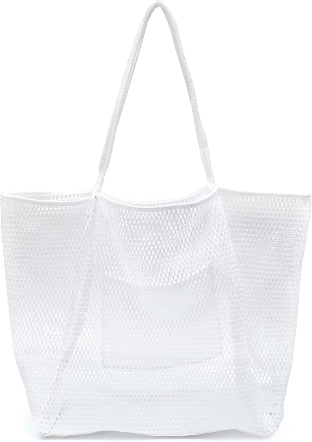 Mesh Beach Tote Womens Shoulder Handbag,Elegant Beach Tote Bag,Stylish and Lightweight Summer Essential