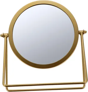 Metal Desktop Cosmetic Mirror Rotating Swivel Mirror Image for Makeup and Dressing